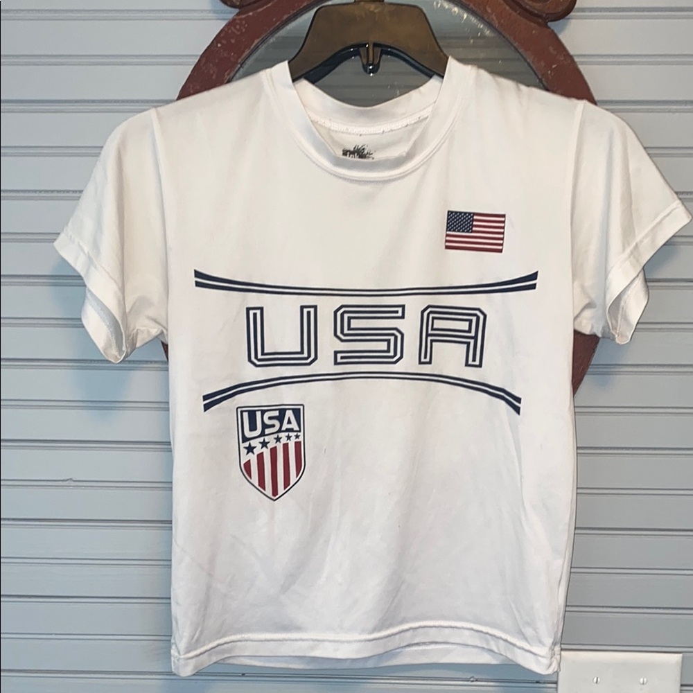 White USA Graphic T-Shirt